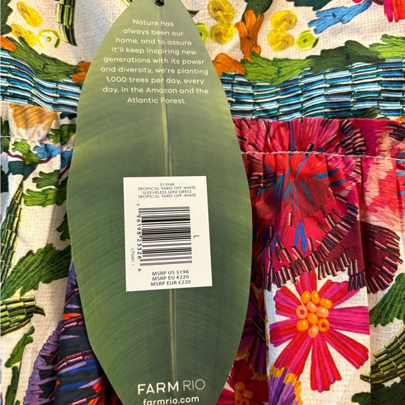 FARM Rio Orange Red Ruffled Tiered Sundress - Picture 4 of 6